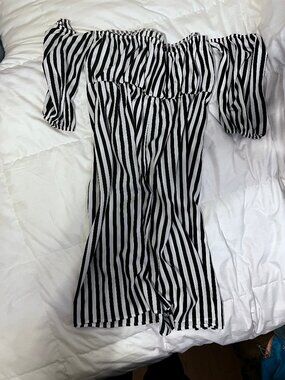 Black and White Stripe Dress